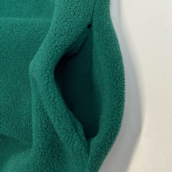 Vintage Lands End Fleece Pajamas Unisex OSFA Green One Piece Sleep Sack USA Made - Picture 5 of 10